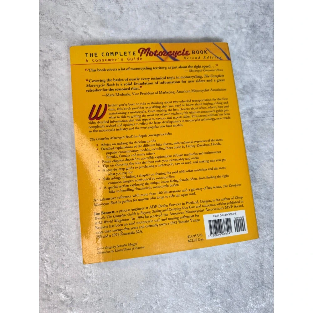 The Complete Motorcycle Book A Consumer's‎ Guide Jim Bennett 2nd Edition